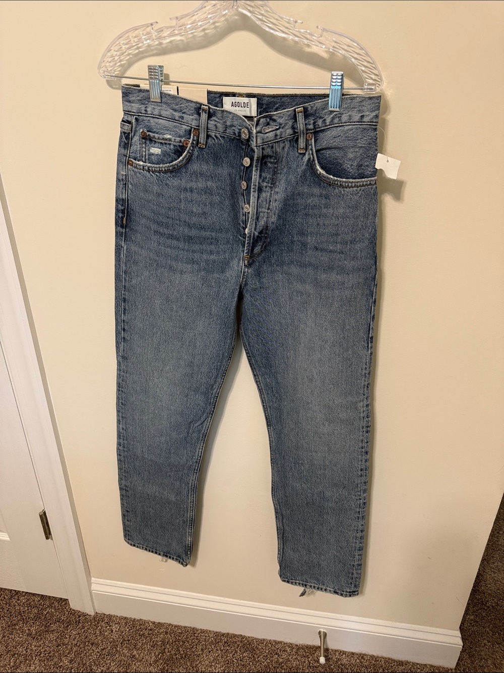 Agolde Women’s 90s Pinch Waist High-Rise Jeans Button Fly / Size 28 / Brand NWT